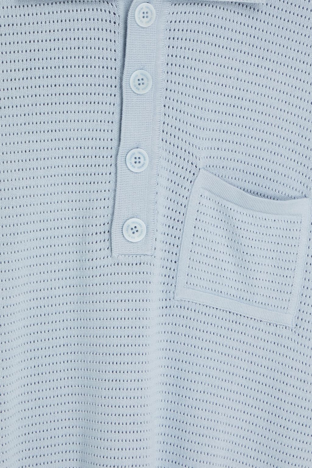 FRESCOBOL CARIOCA Clemente pointelle-knit cotton polo shirt