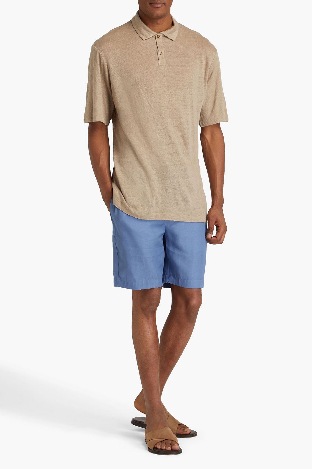 FRESCOBOL CARIOCA Mello linen-jersey polo shirt