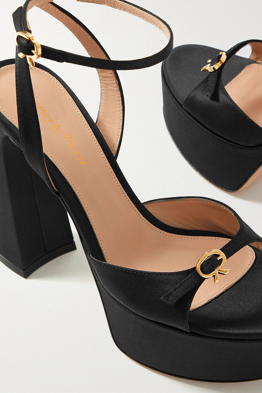 GIANVITO ROSSI Raso 70 サテン プラットフォームサンダル