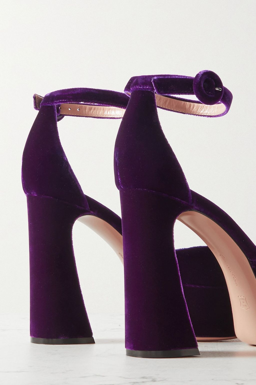 GIANVITO ROSSI Holly D'Orsay 120 velvet platform pumps