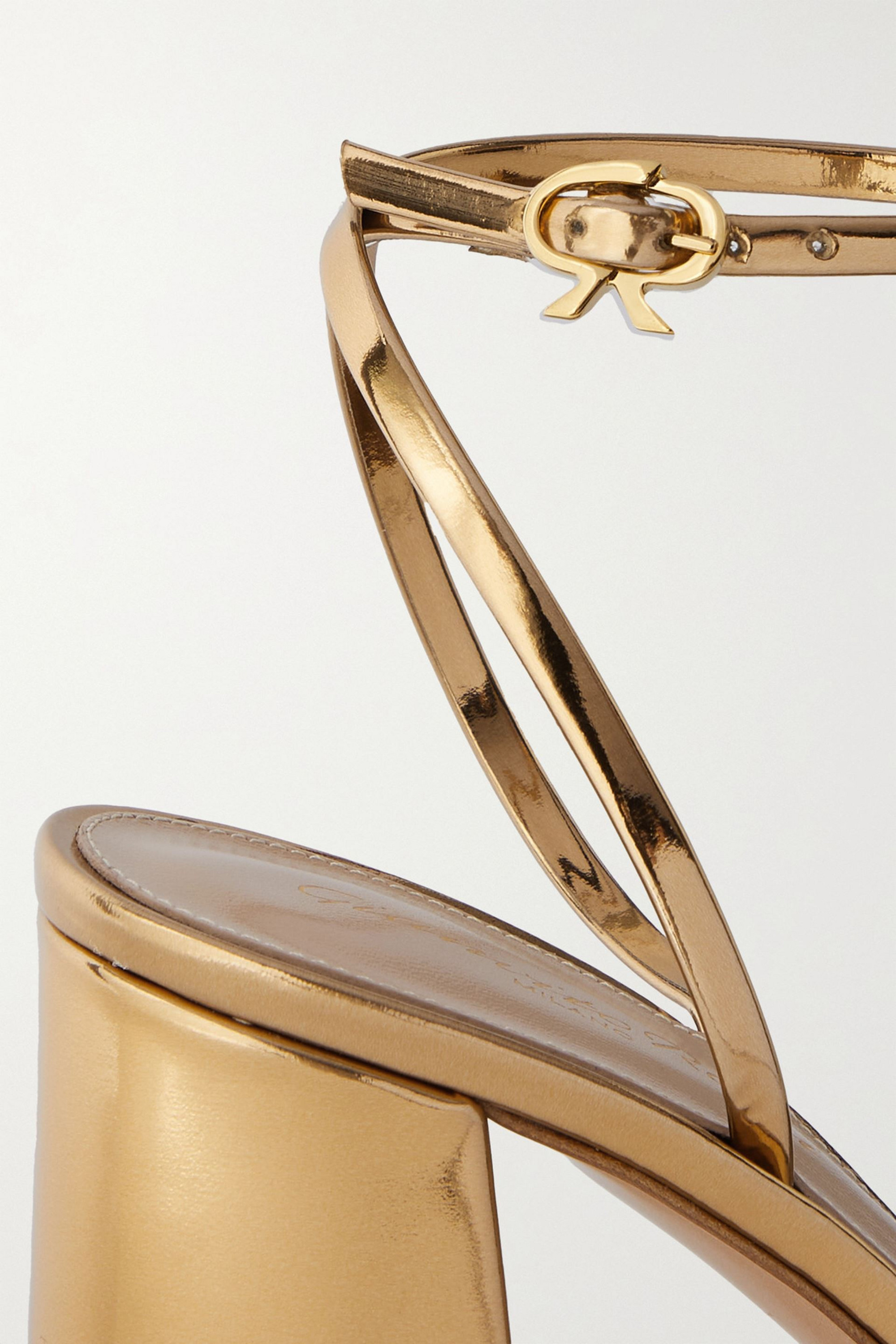 GIANVITO ROSSI 70 mirrored-leather platform pumps