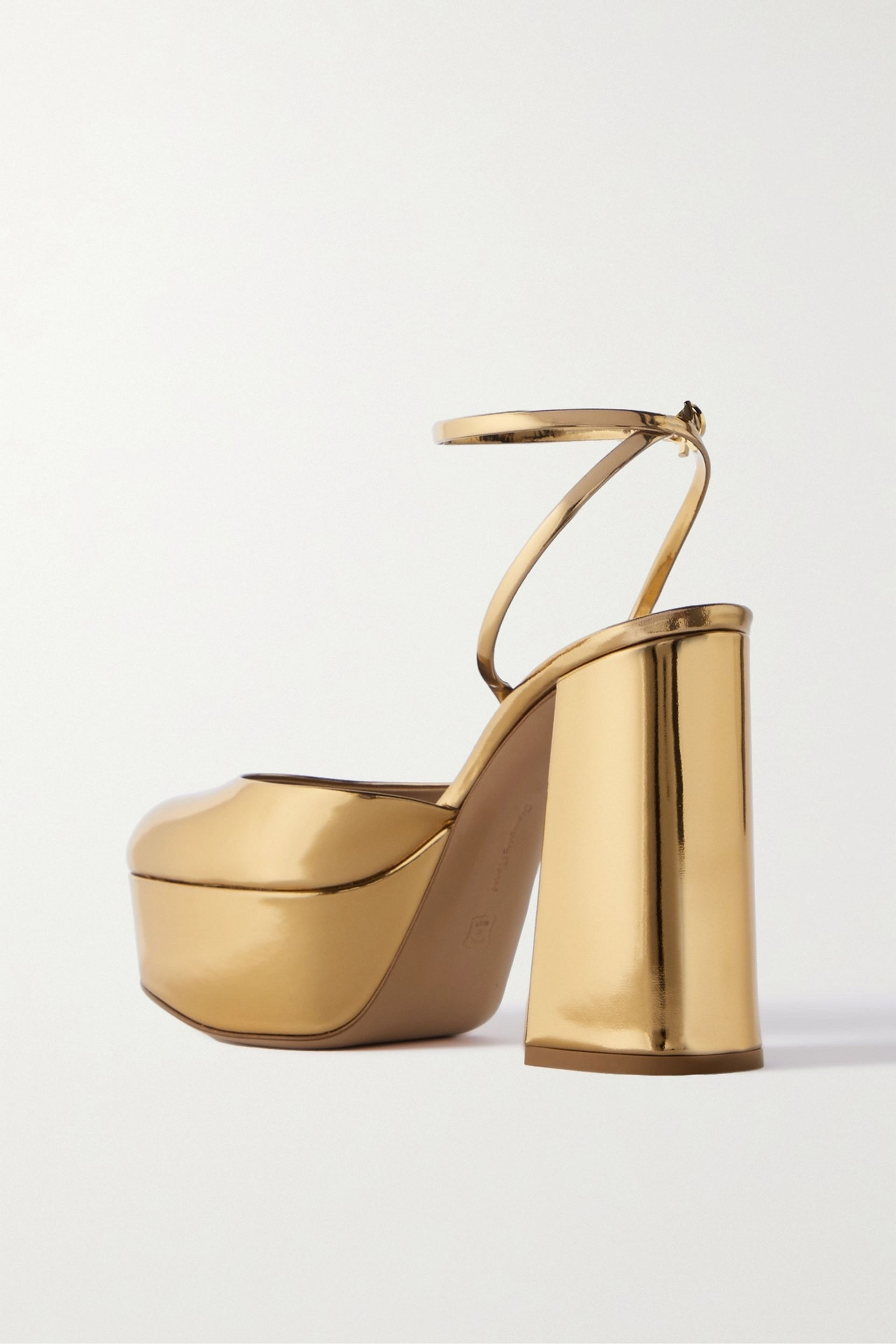 GIANVITO ROSSI 70 mirrored-leather platform pumps