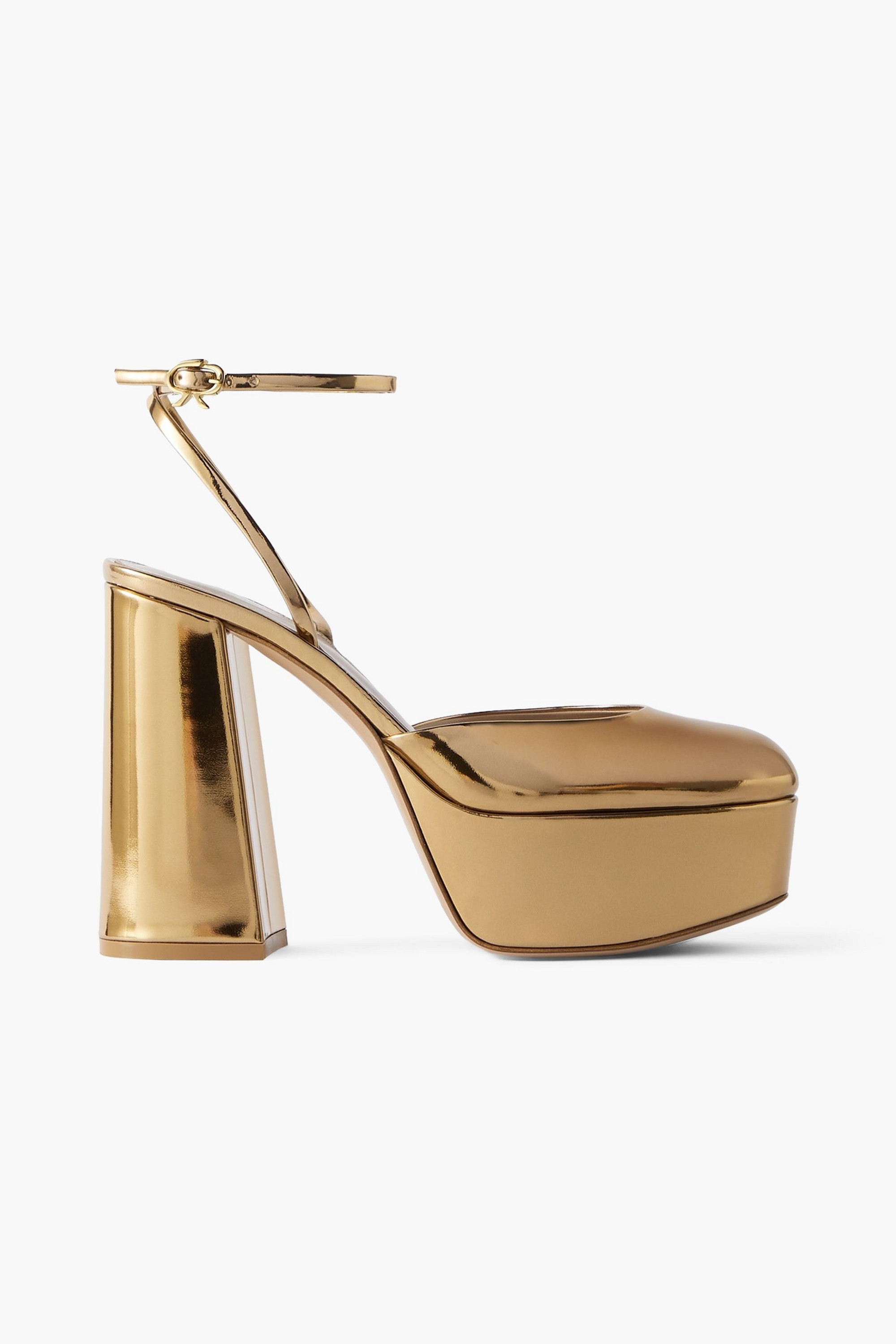 GIANVITO ROSSI 70 mirrored-leather platform pumps