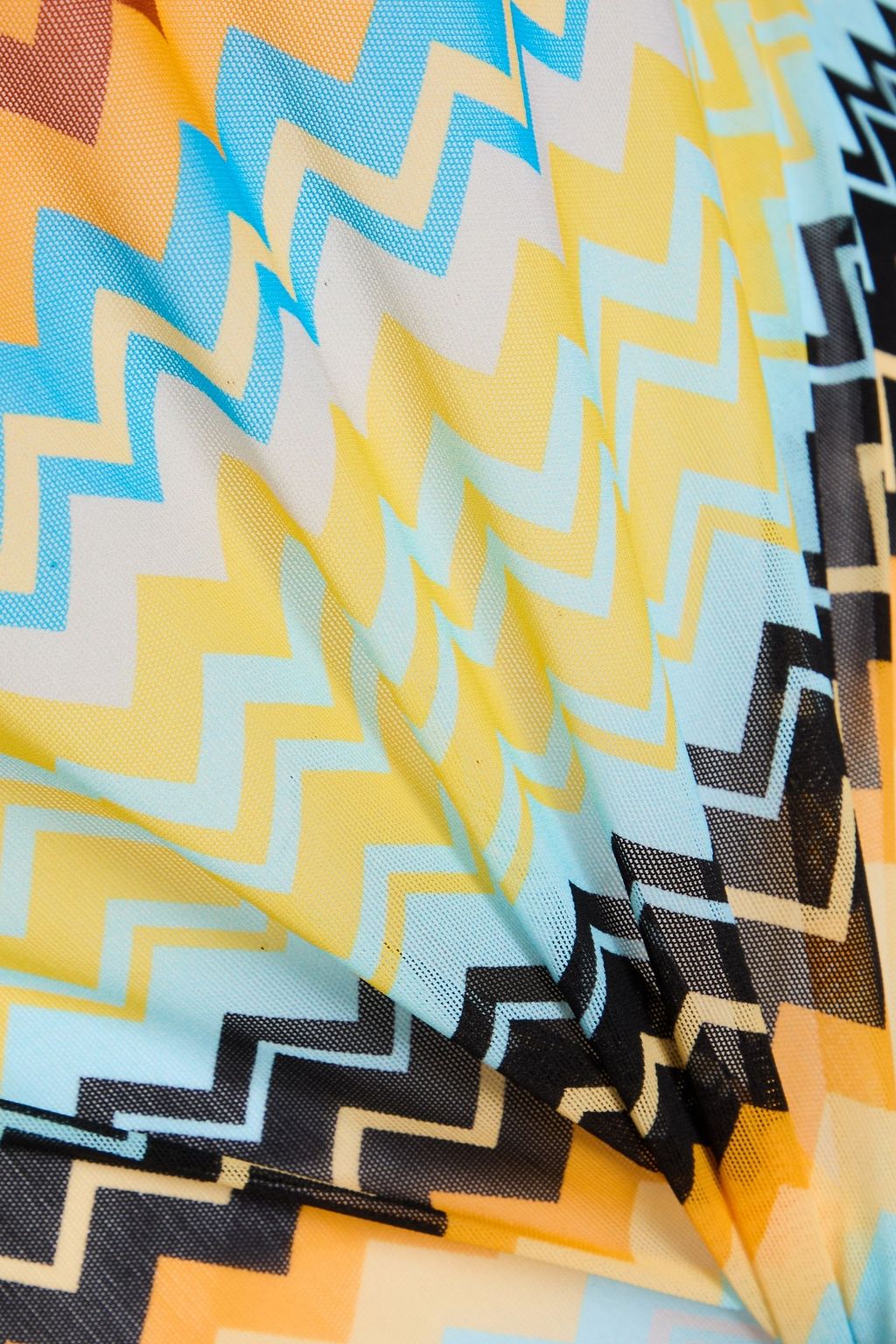 MISSONI 스트라이프 크로셰 니트 미니 드레스