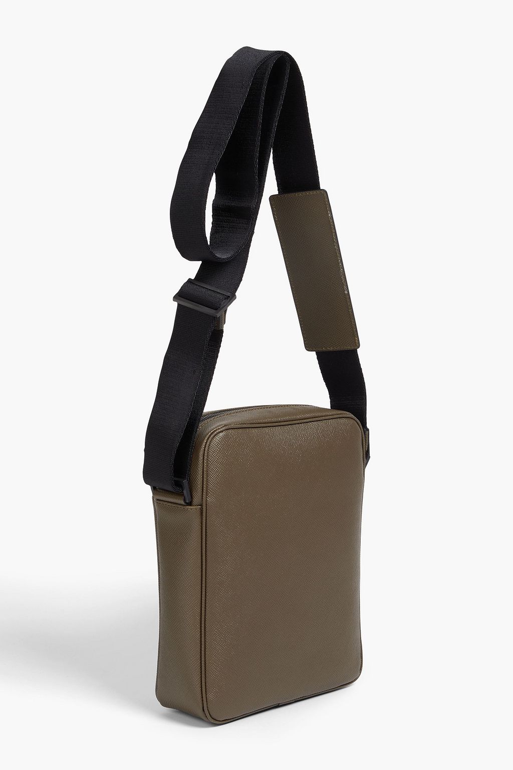 SERAPIAN Pebbled-leather messenger bag