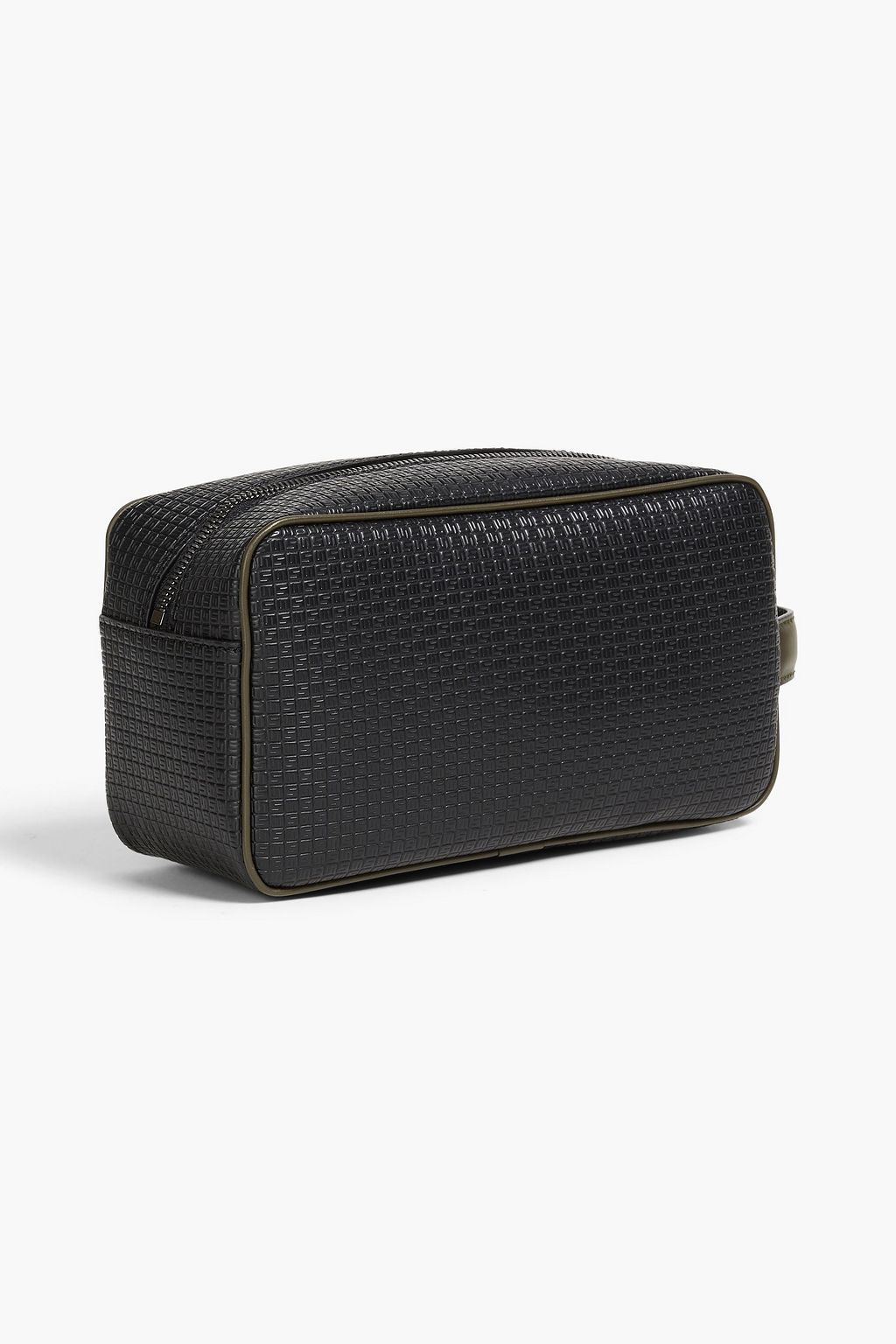 SERAPIAN Leather-trimmed logo-embossed coated-canvas wash bag