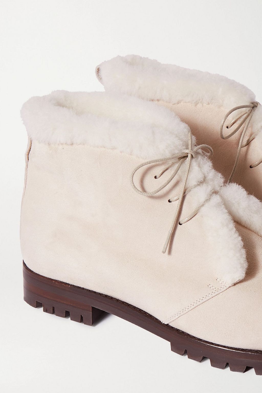 MANOLO BLAHNIK Mircus shearling-lined suede ankle boots