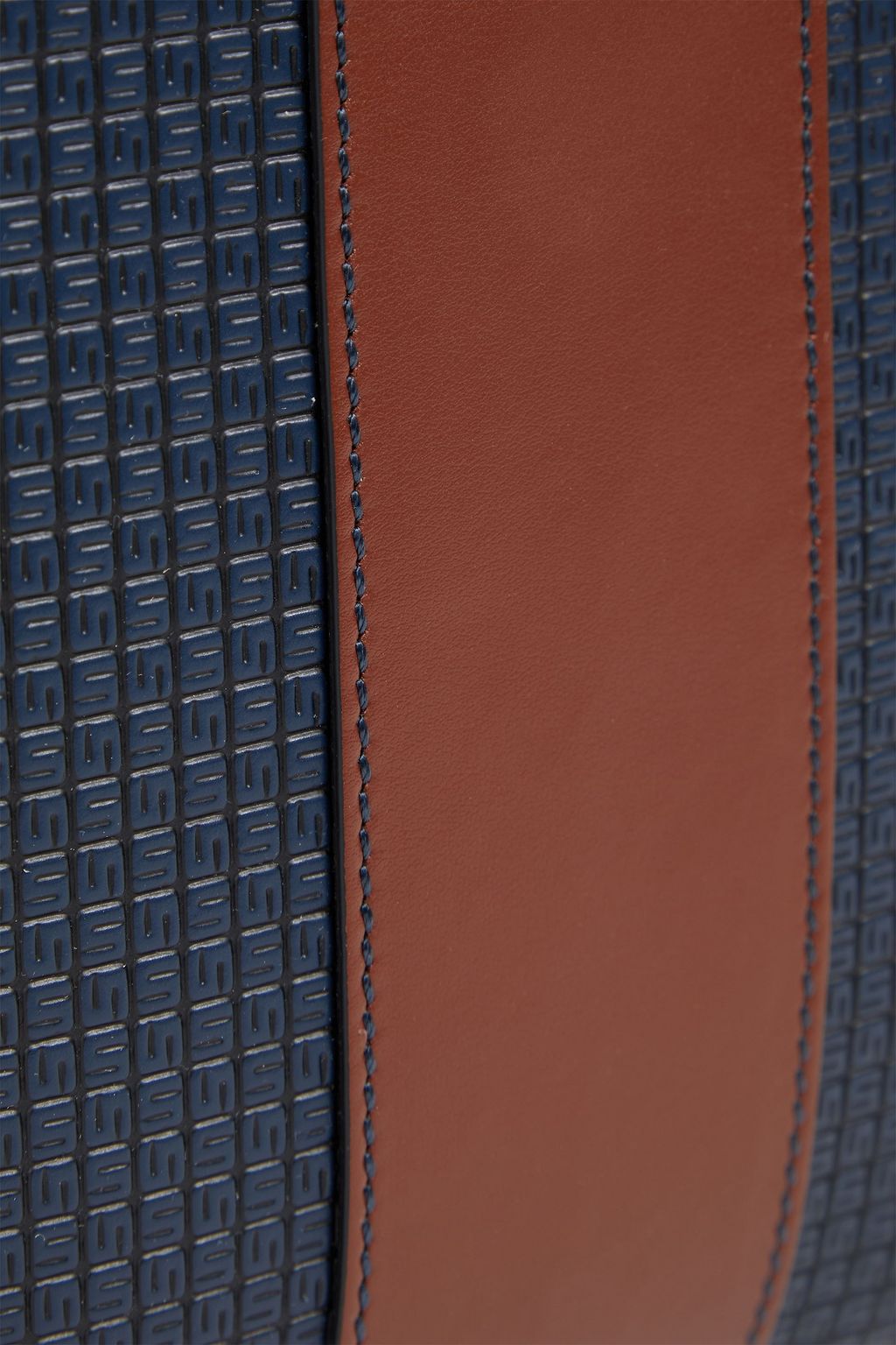 SERAPIAN North South embossed coated-canvas messenger bag