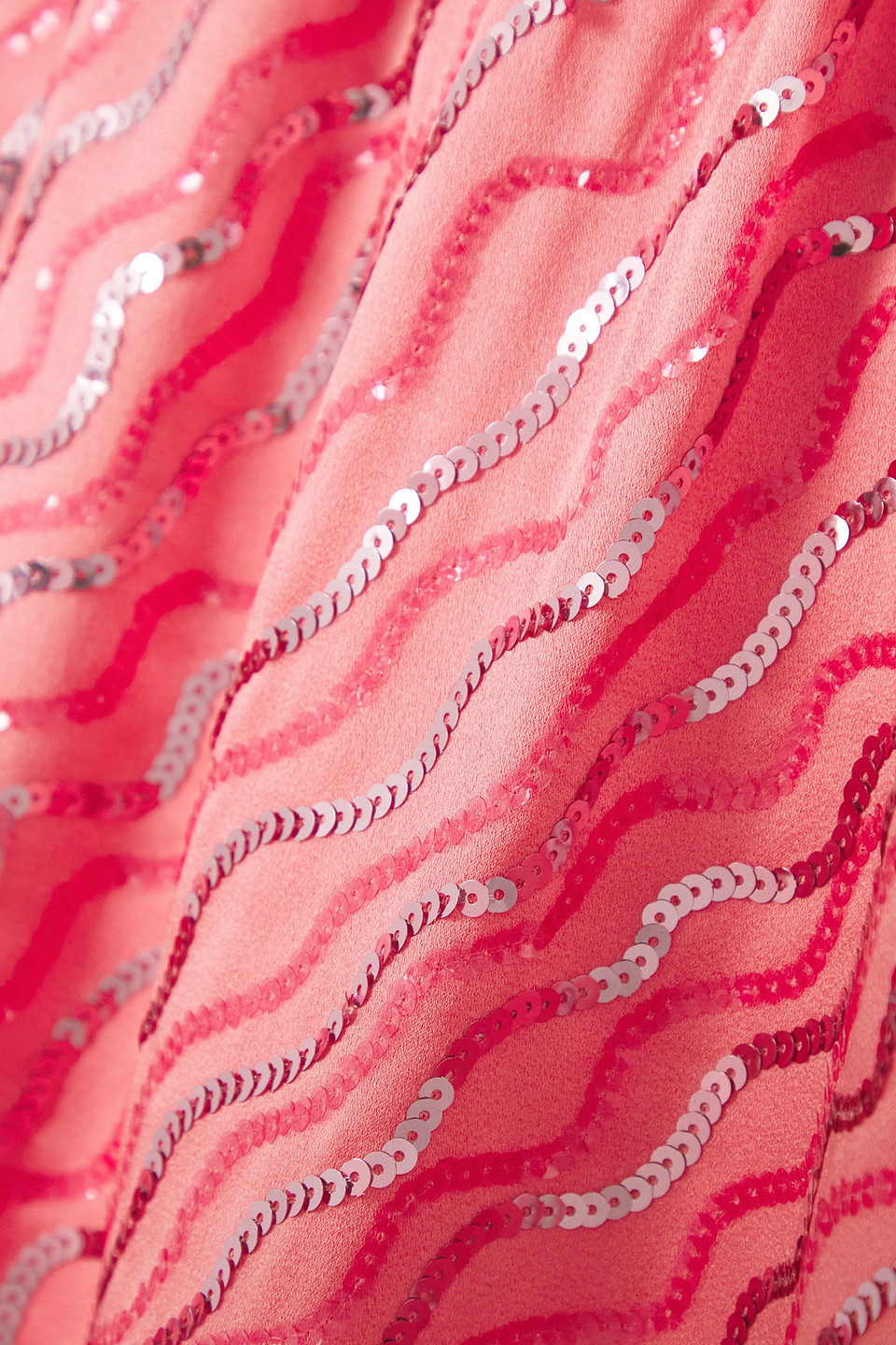 Marni Sequin-embellished Satin Midi Skirt In Bubblegum