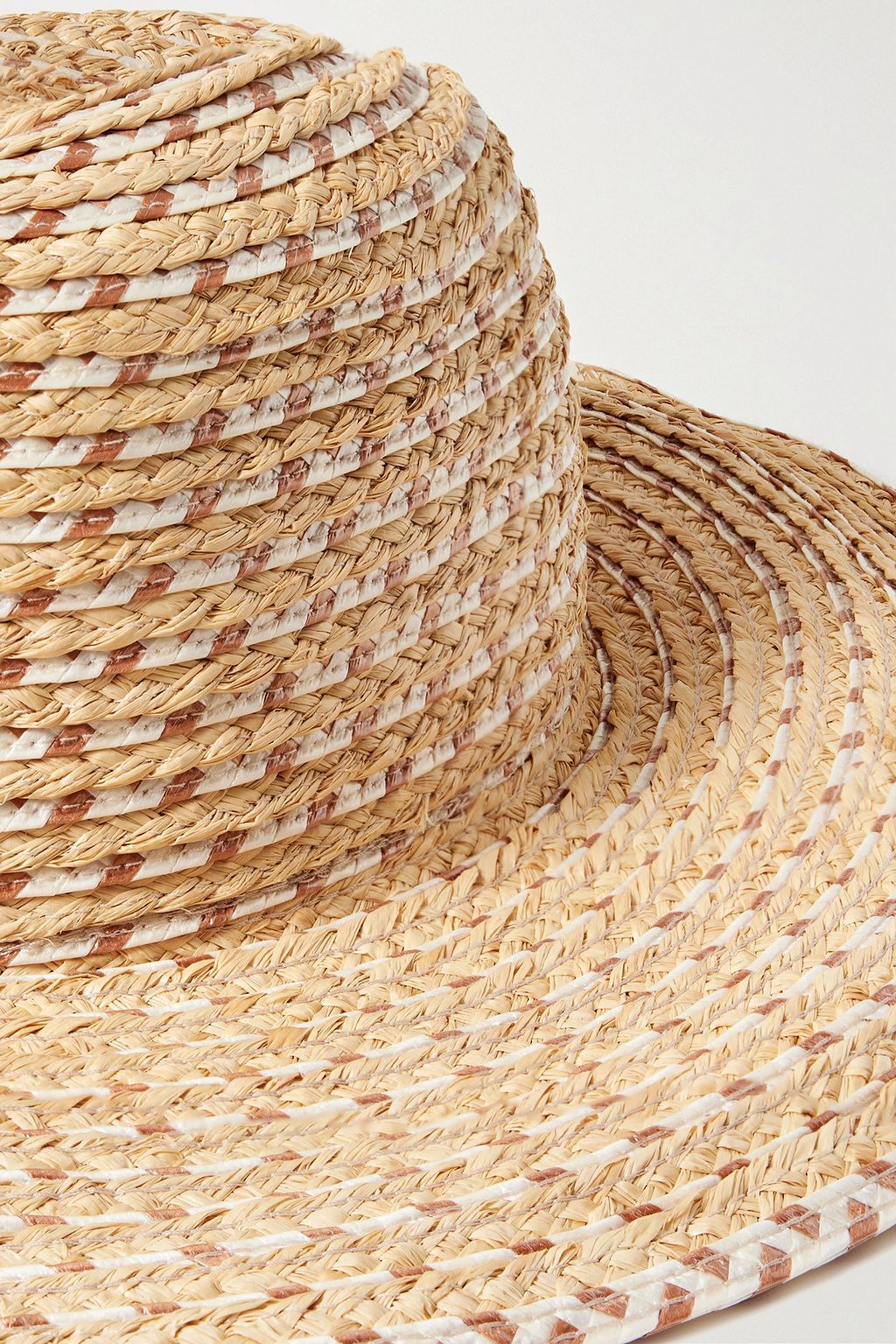 GIGI BURRIS MILLINERY 크로스비 스트라이프 스트로 카우보이 햇