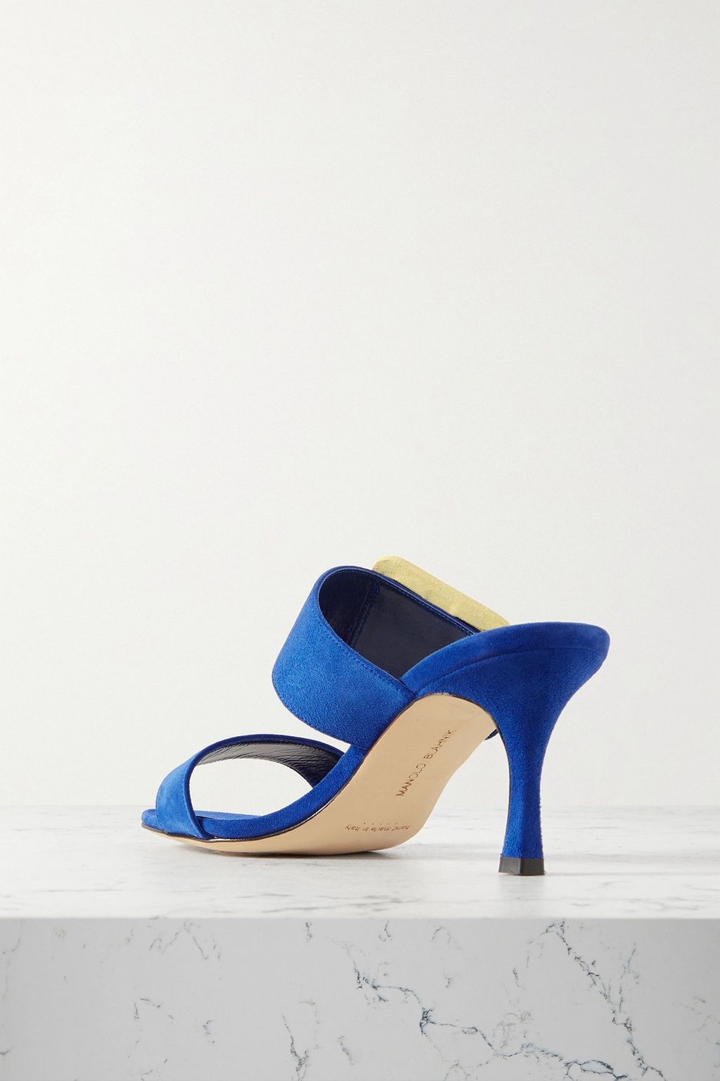 MANOLO BLAHNIK Gable 70 buckled suede mules