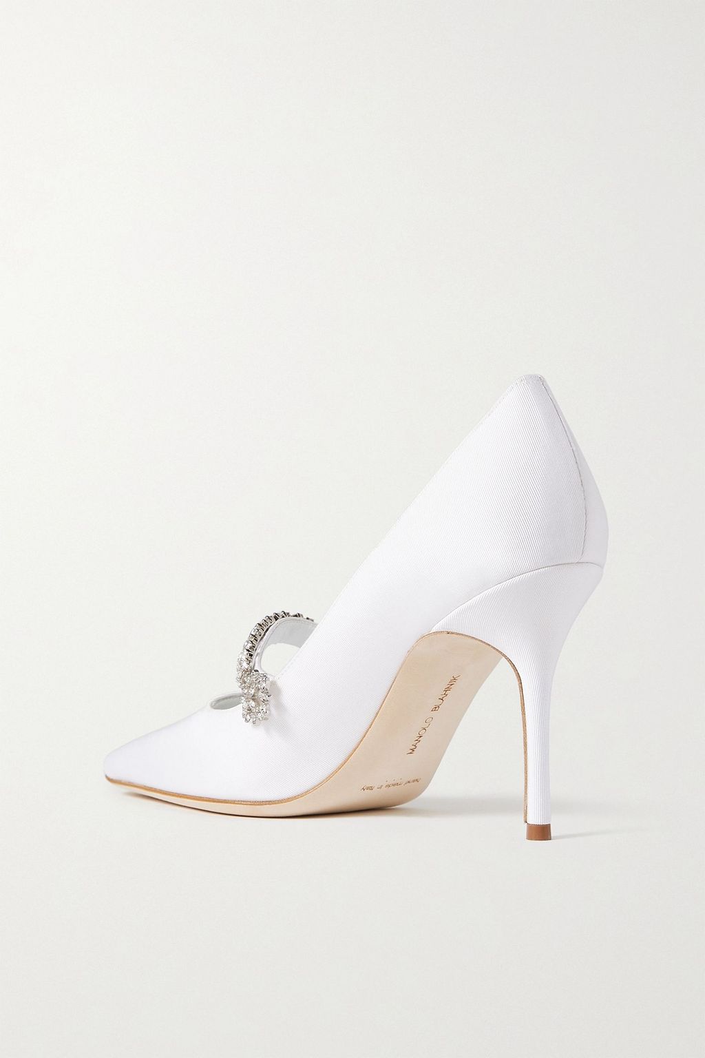 MANOLO BLAHNIK Kanemba 90 crystal-embellished faille pumps