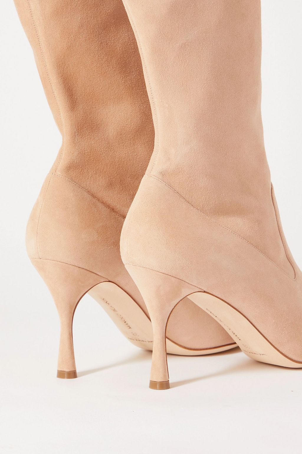 MANOLO BLAHNIK Pamfilo 90 stretch-suede knee boots