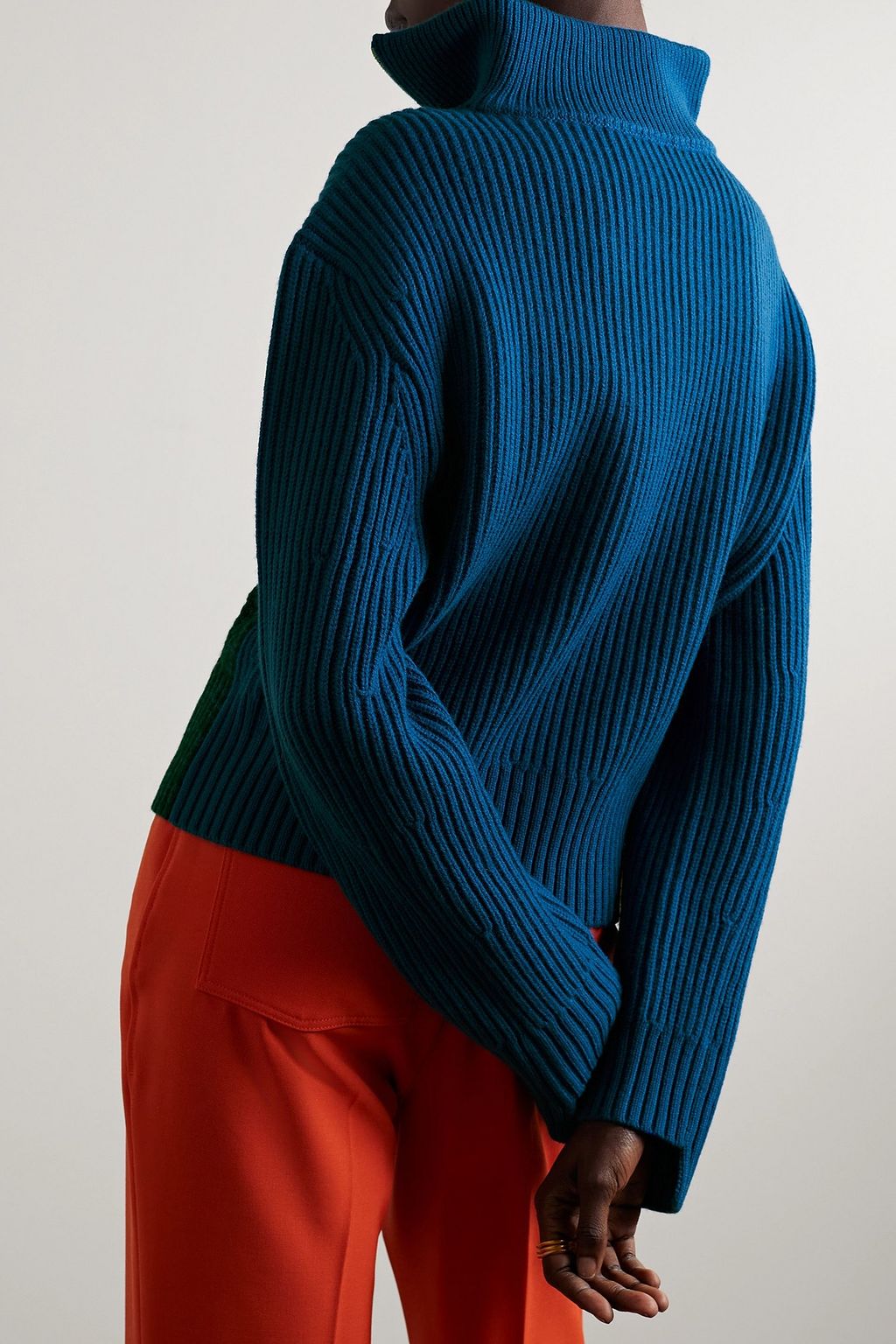VICTORIA BECKHAM Pullover aus gerippter Wolle mit Farbverlauf