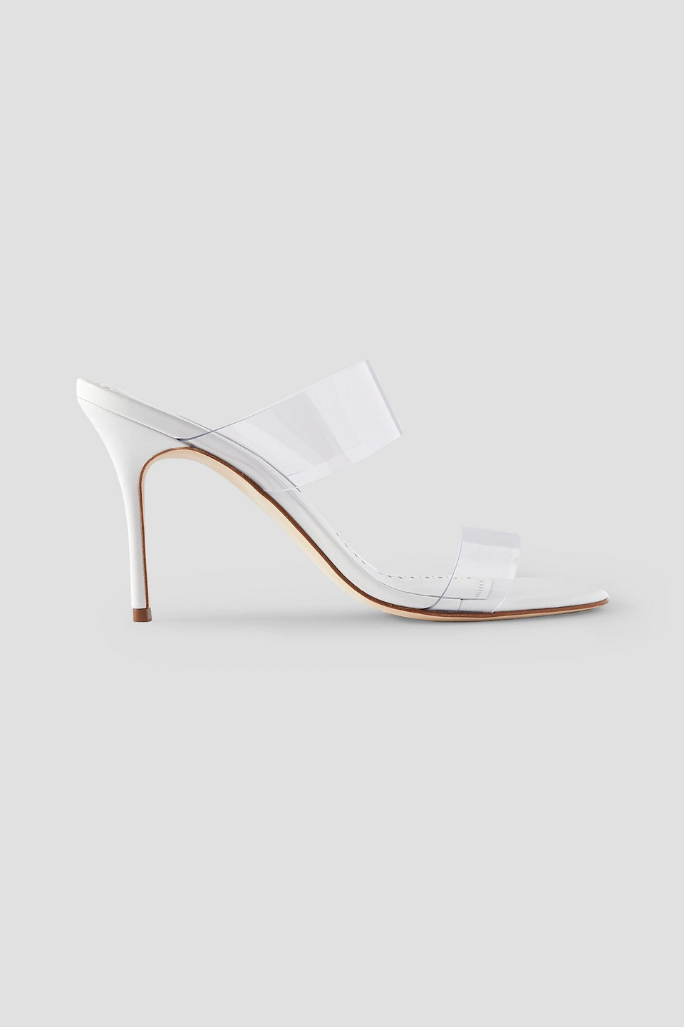 Manolo Blahnik Scolto Clear Double Strap Sandal In Clear