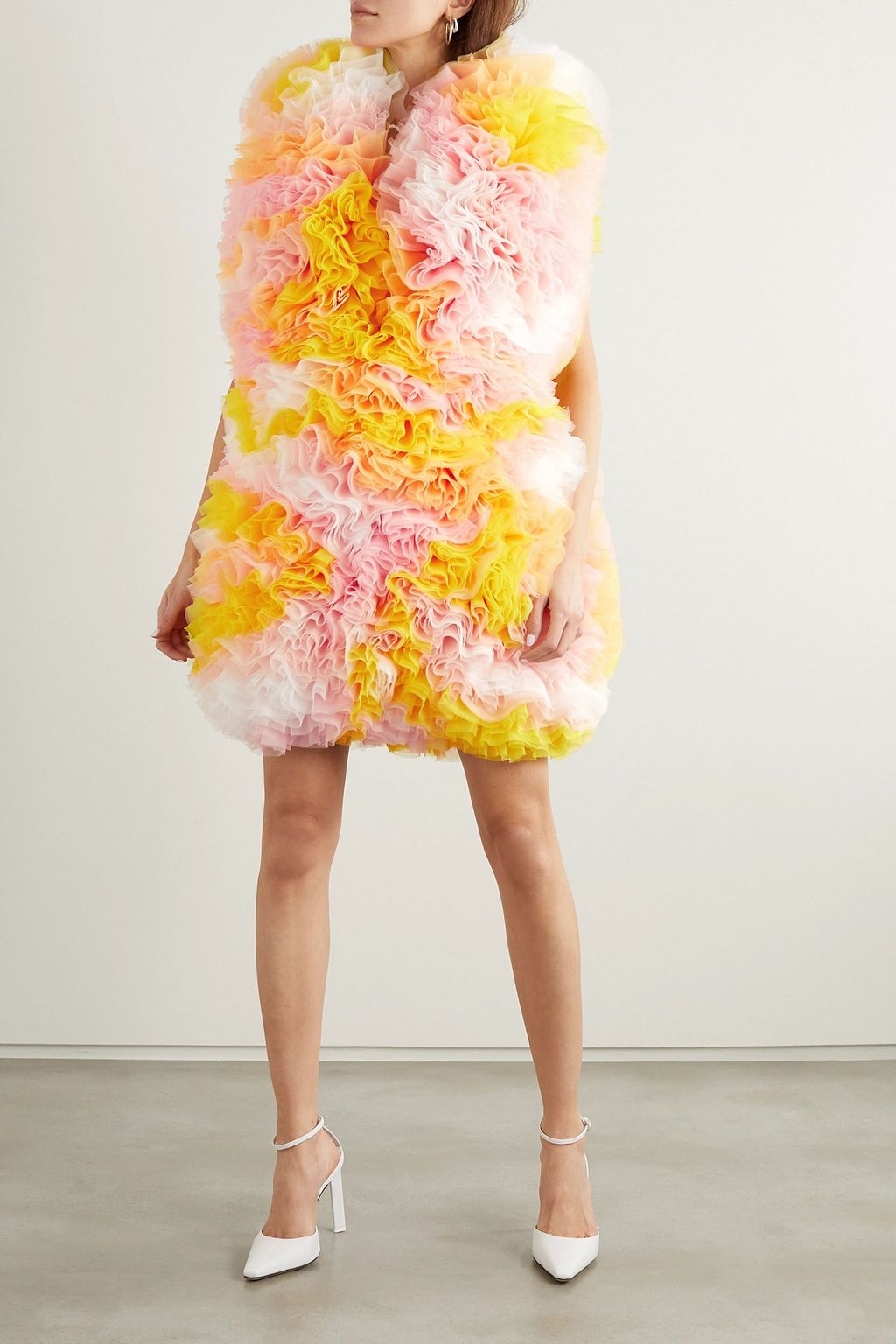 TOMO KOIZUMI X PUCCI Ruffled tulle mini dress