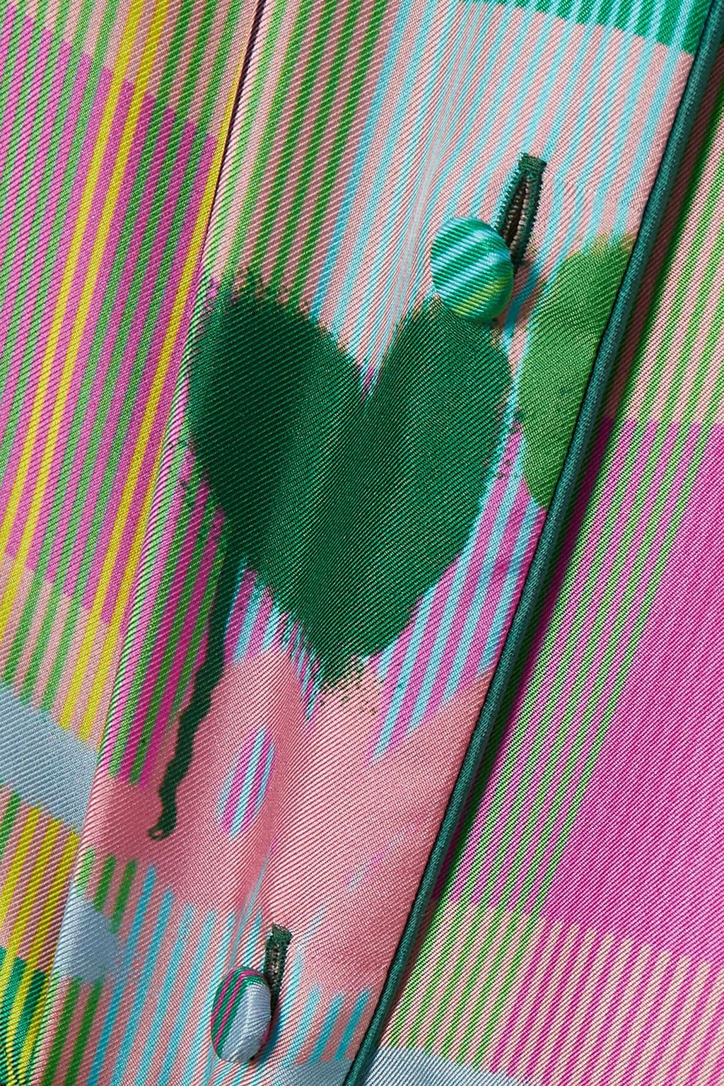 AZ FACTORY Chromatic Love printed silk-twill shirt