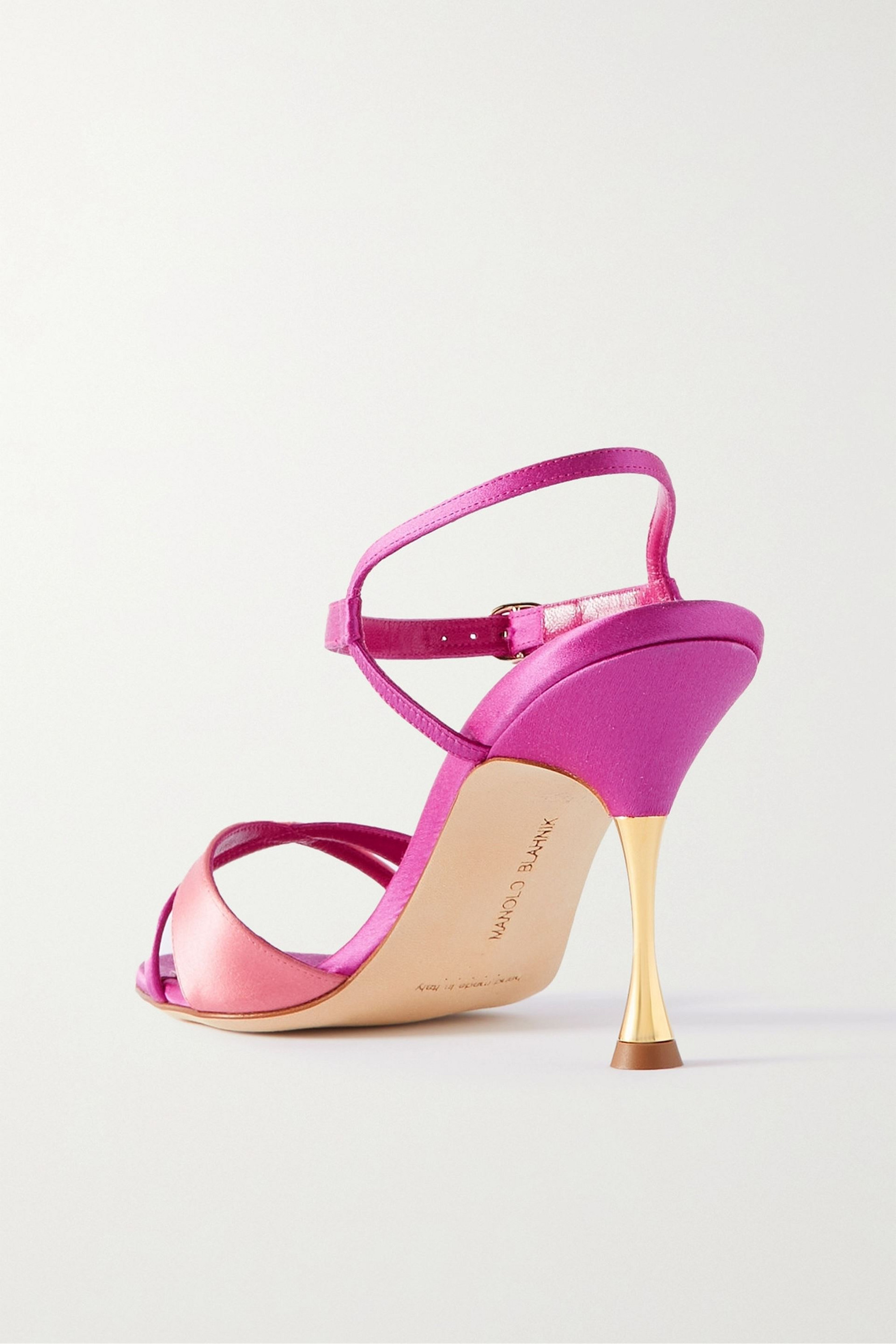 MANOLO BLAHNIK Mirtea 90 satin sandals