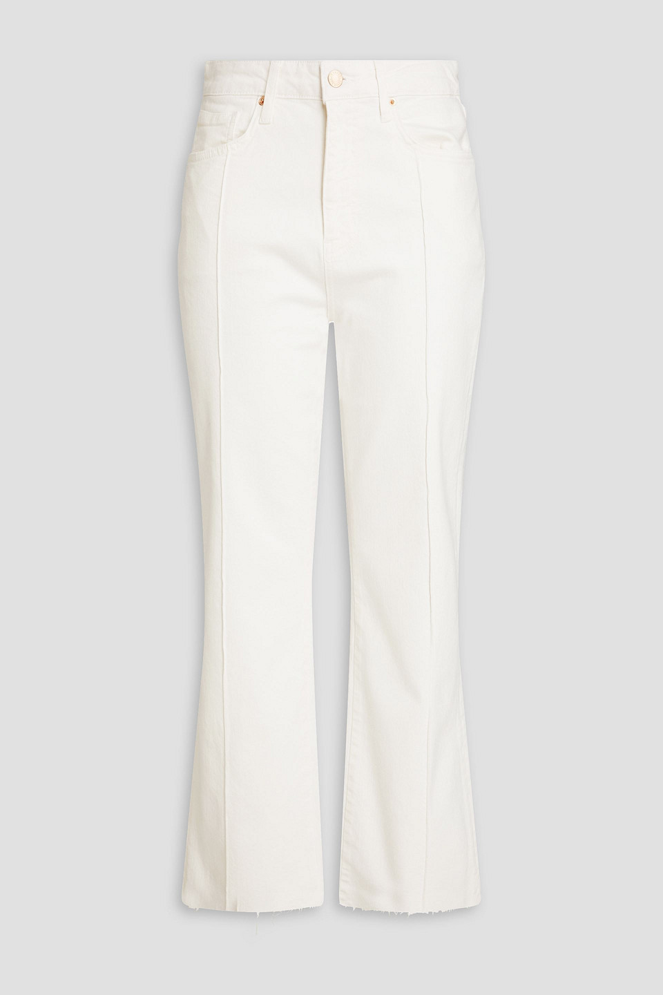Derek Lam 10 Crosby High-rise Bootcut Jeans In Ivory