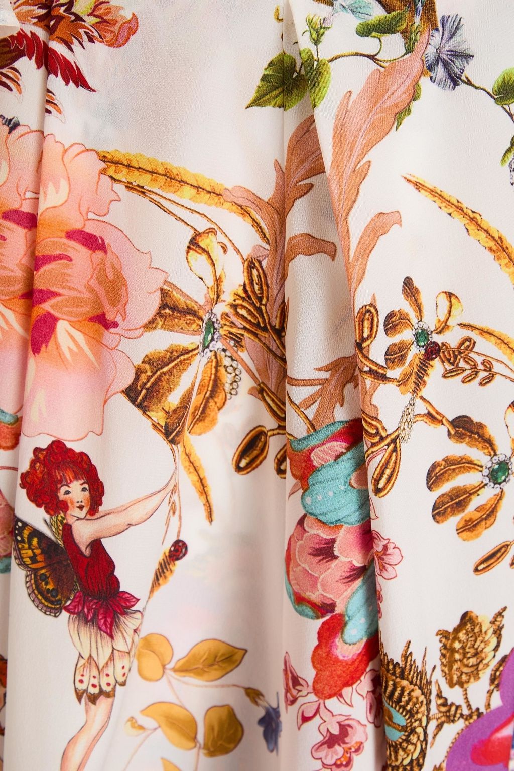 CAMILLA Crystal-embellished printed silk crepe de chine maxi wrap dress