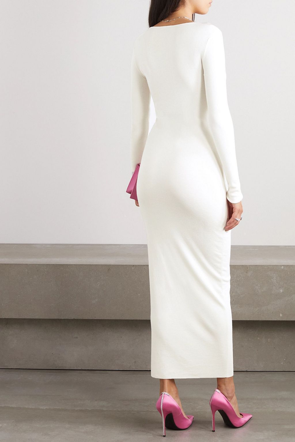 TOM FORD Cashmere and silk-blend midi dress
