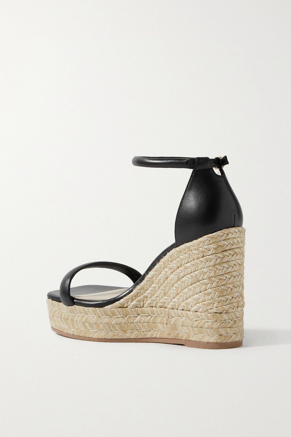 STUART WEITZMAN Leather wedge espadrilles