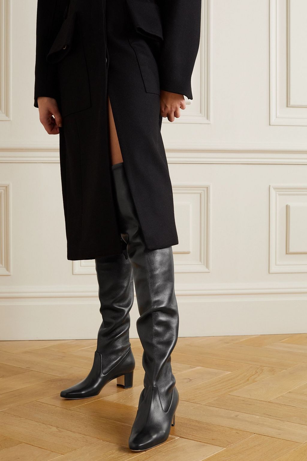 MANOLO BLAHNIK Giovannanu 50 leather over-the-knee boots
