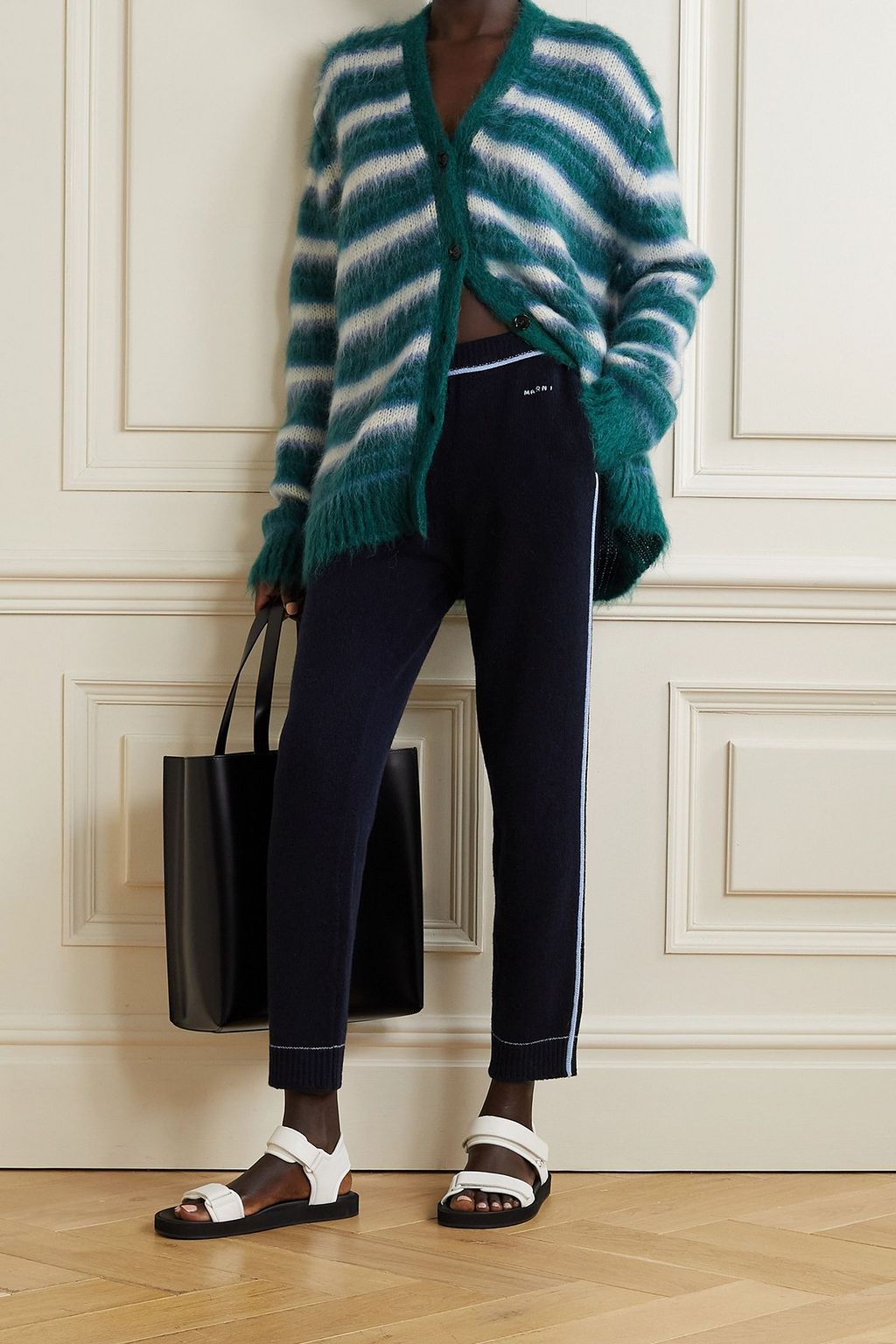 MARNI Cashmere and wool-blend track pants