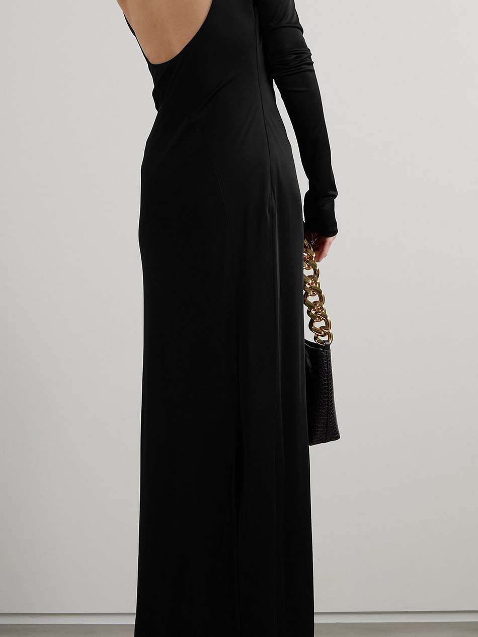 open-back jersey maxi dress
