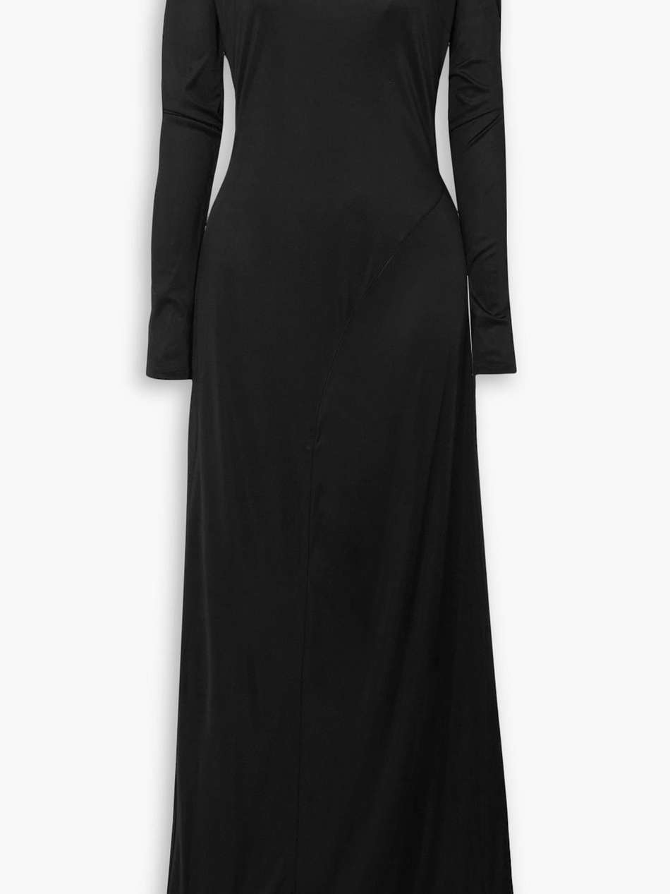 open-back jersey maxi dress