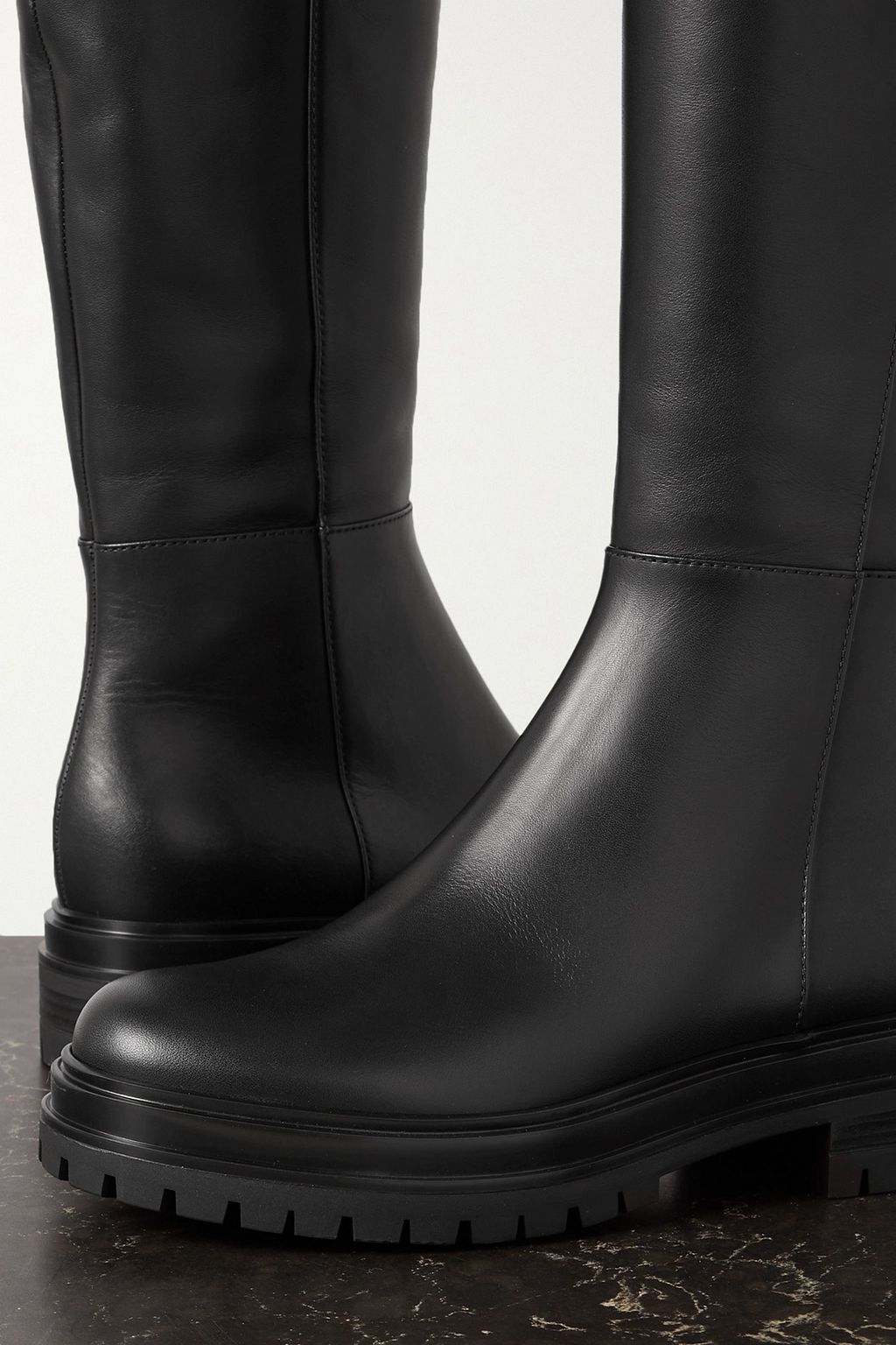 GIANVITO ROSSI 45 leather over-the-knee boots