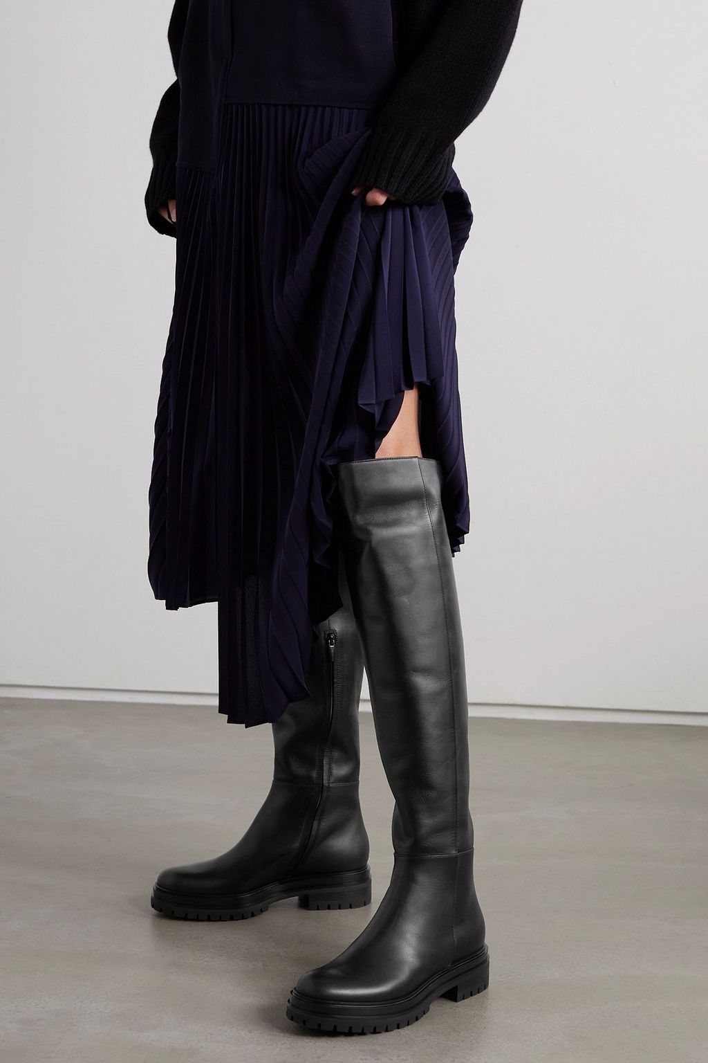 GIANVITO ROSSI 45 leather over-the-knee boots