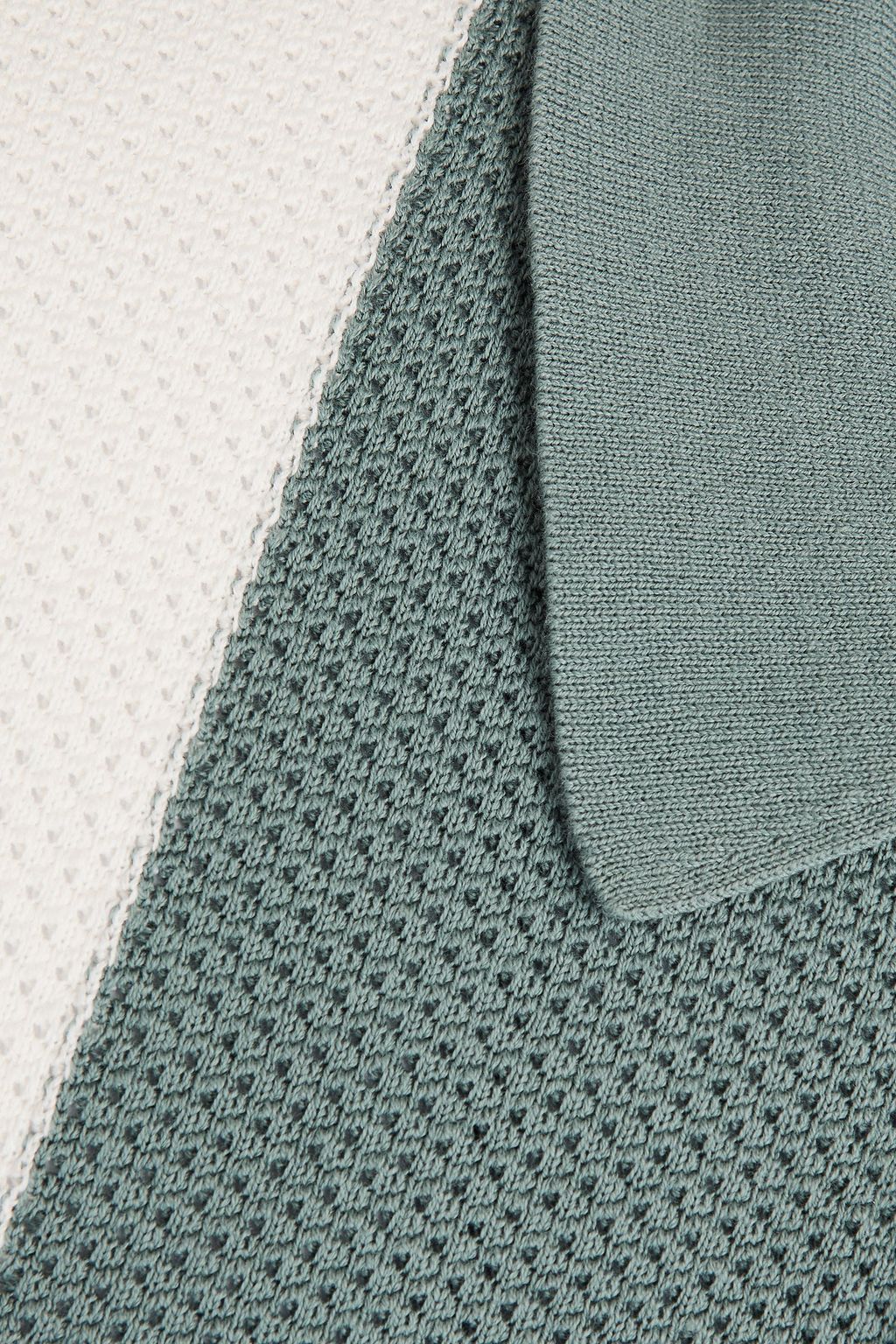 FRESCOBOL CARIOCA Barretos striped pointelle-knit cotton shirt