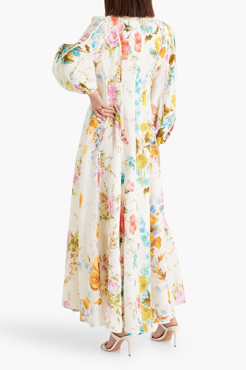 ZIMMERMANN Floral-print linen maxi dress