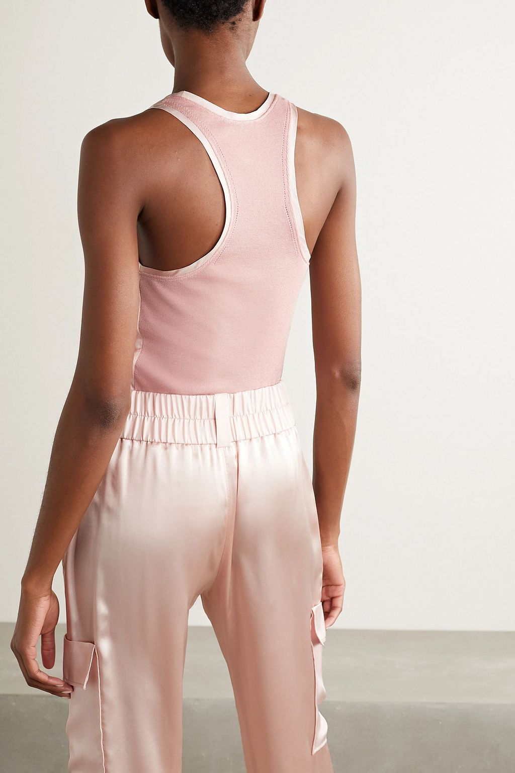 TOM FORD Silk-paneled cashmere and silk-blend tank