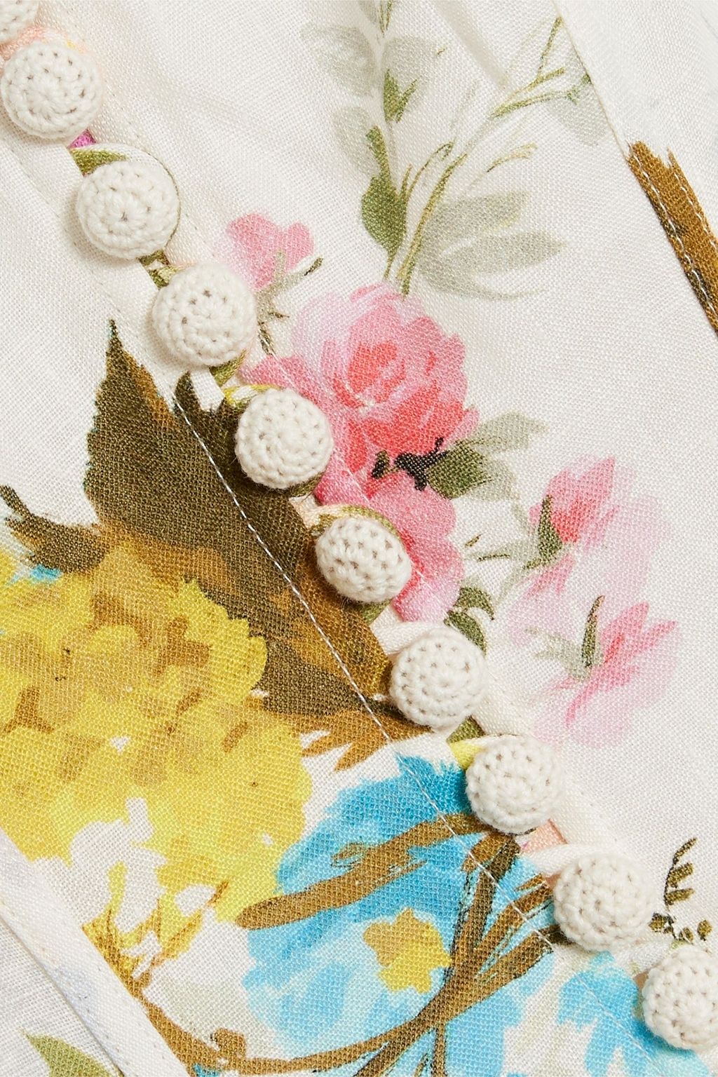 ZIMMERMANN Floral-print linen mini dress