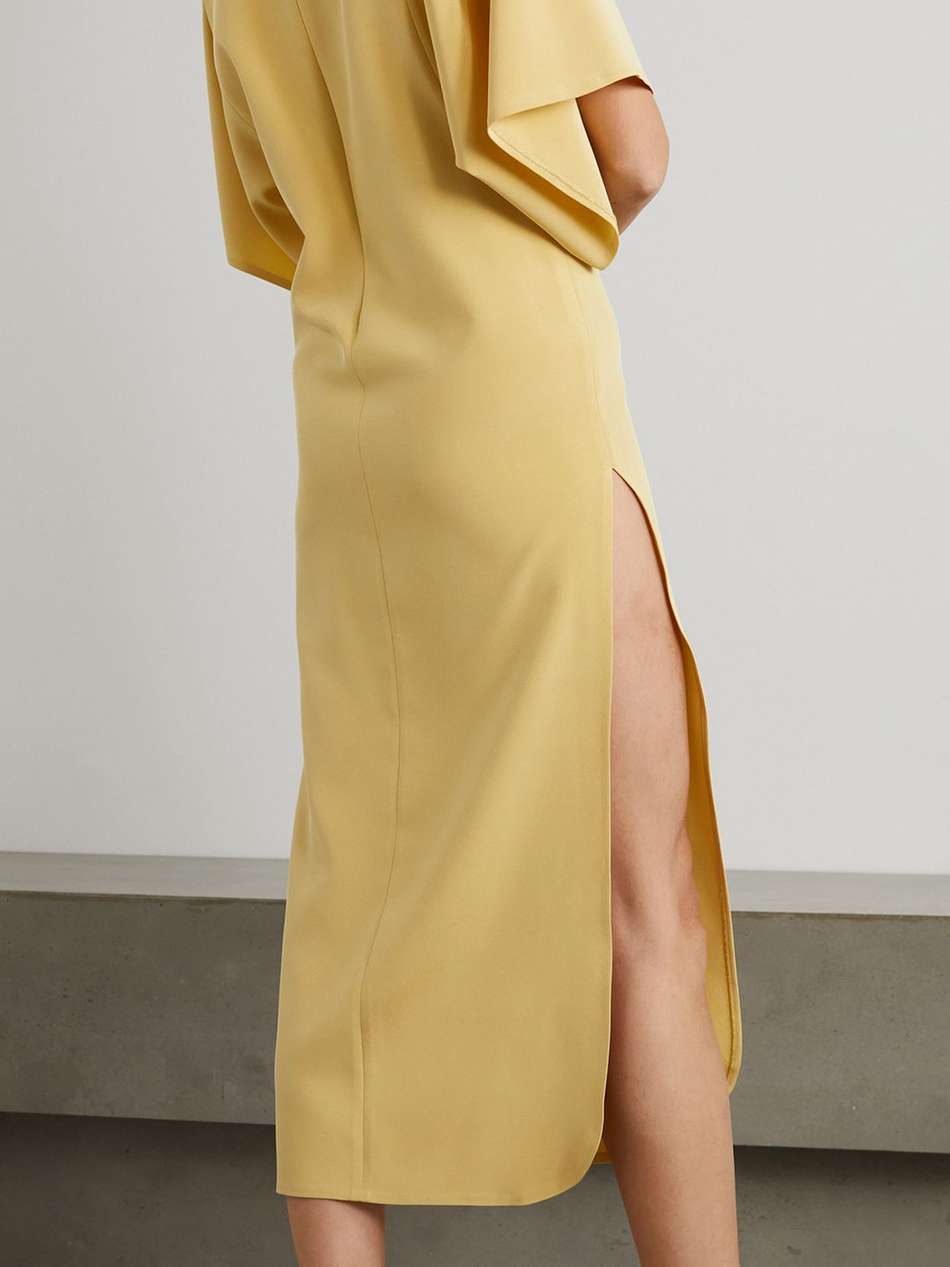stretch-silk midi dress