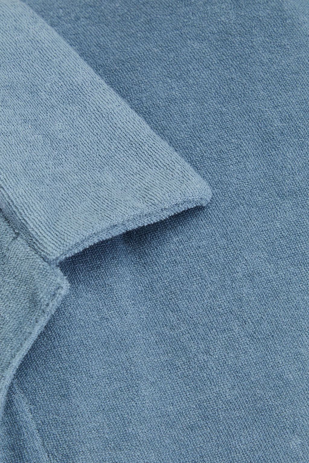 FRESCOBOL CARIOCA Faustino cotton, Lyocell and linen-blend terry polo shirt