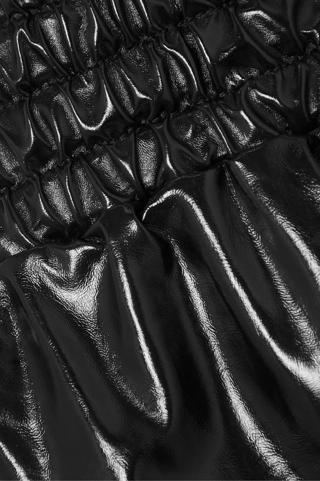TOM FORD Glossed-leather midi skirt