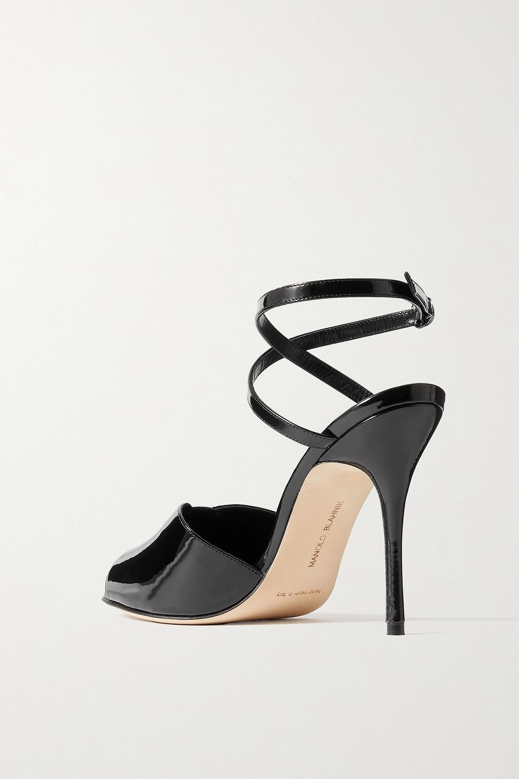MANOLO BLAHNIK Hourani 105 patent-leather sandals