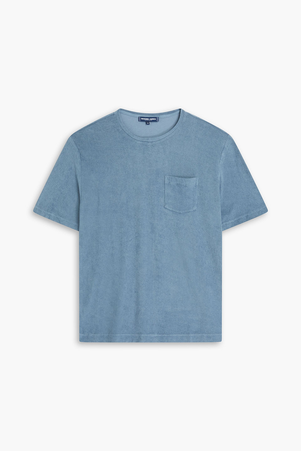 Frescobol Carioca Carmo Cotton, Lyocell And Linen-blend Terry T-shirt In Slate Blue
