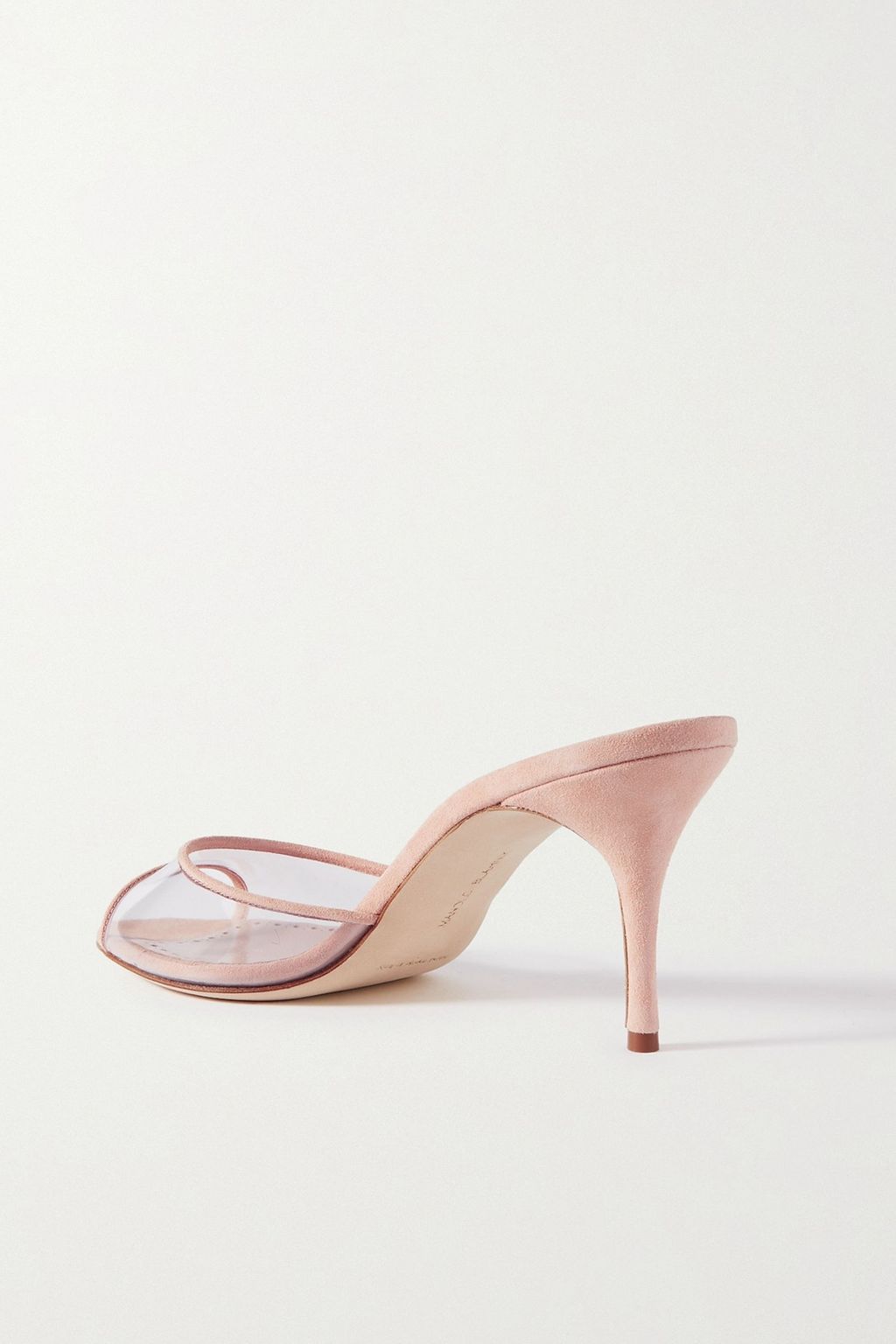 MANOLO BLAHNIK Jadifa 70 PVC and suede mules