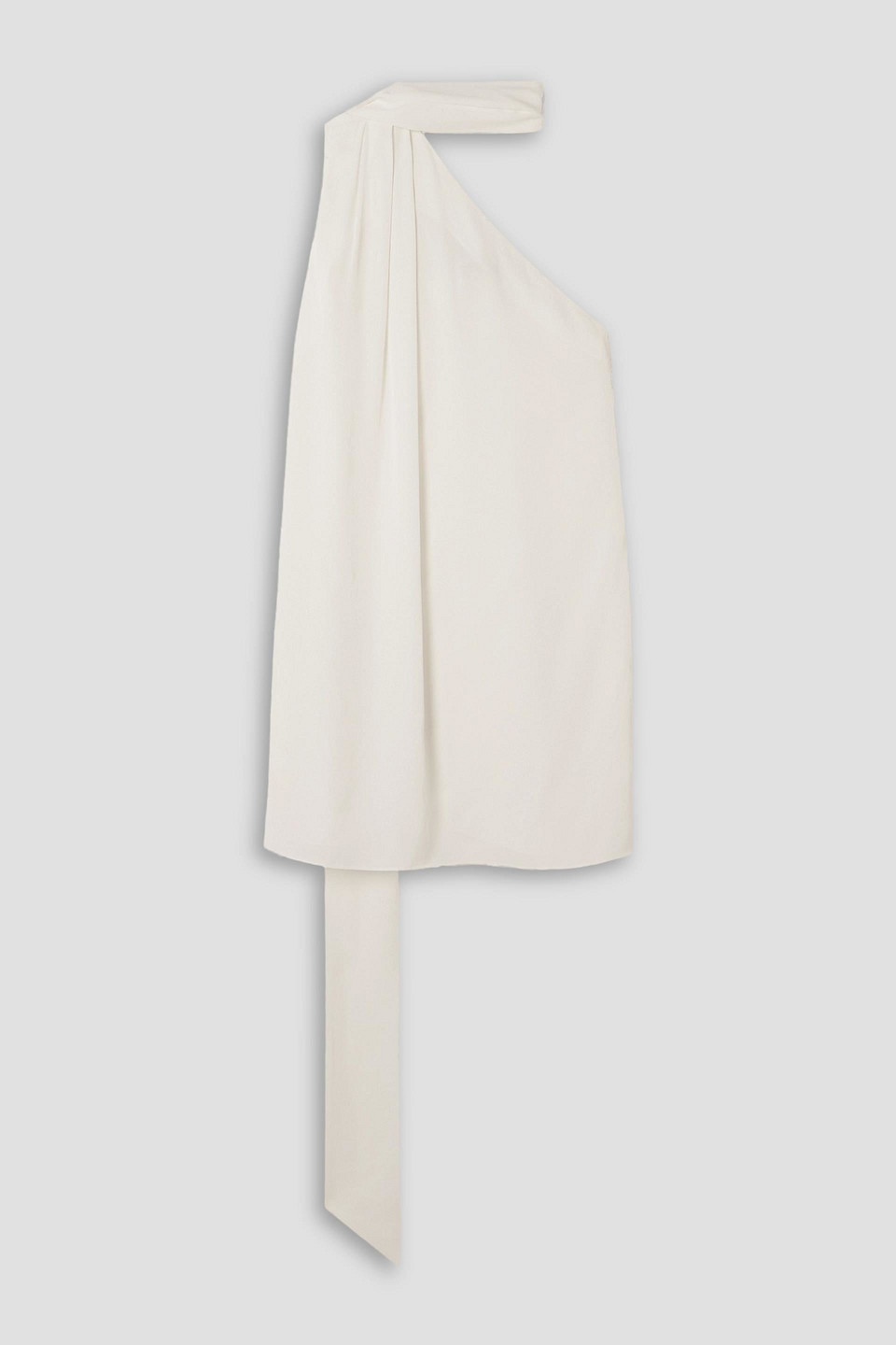 Shop Stella Mccartney One-shoulder Crepe De Chine Top In White