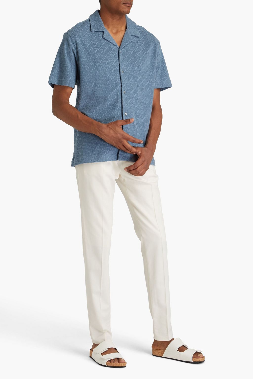 FRESCOBOL CARIOCA Roberto cotton-terry jacquard shirt