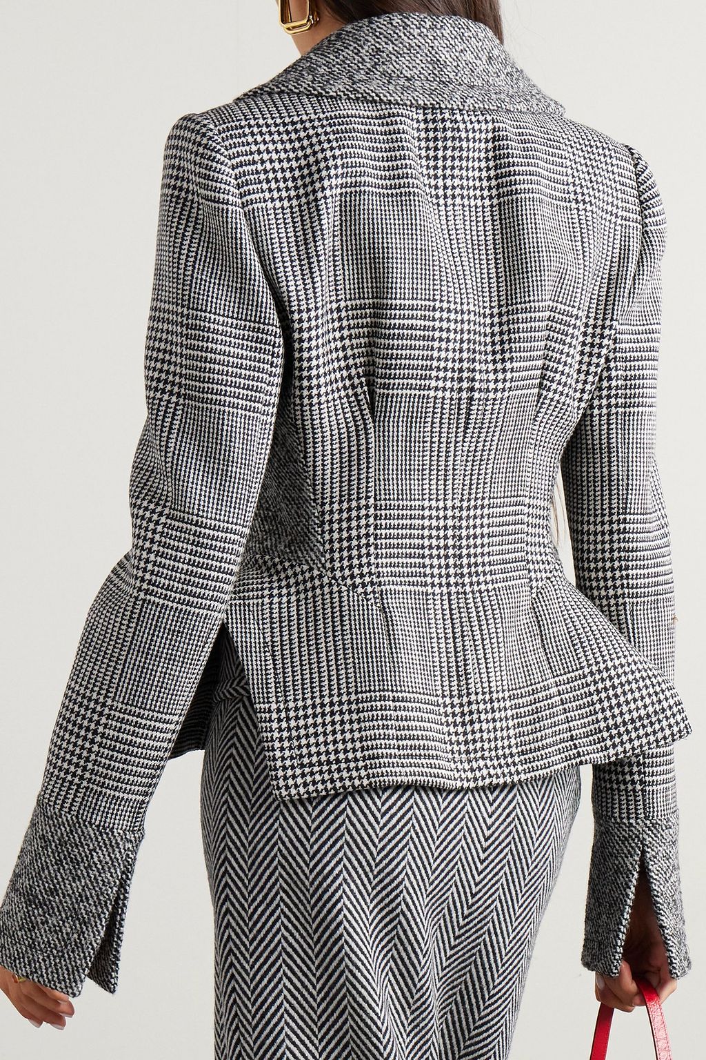 TOM FORD Patchwork tweed peplum jacket