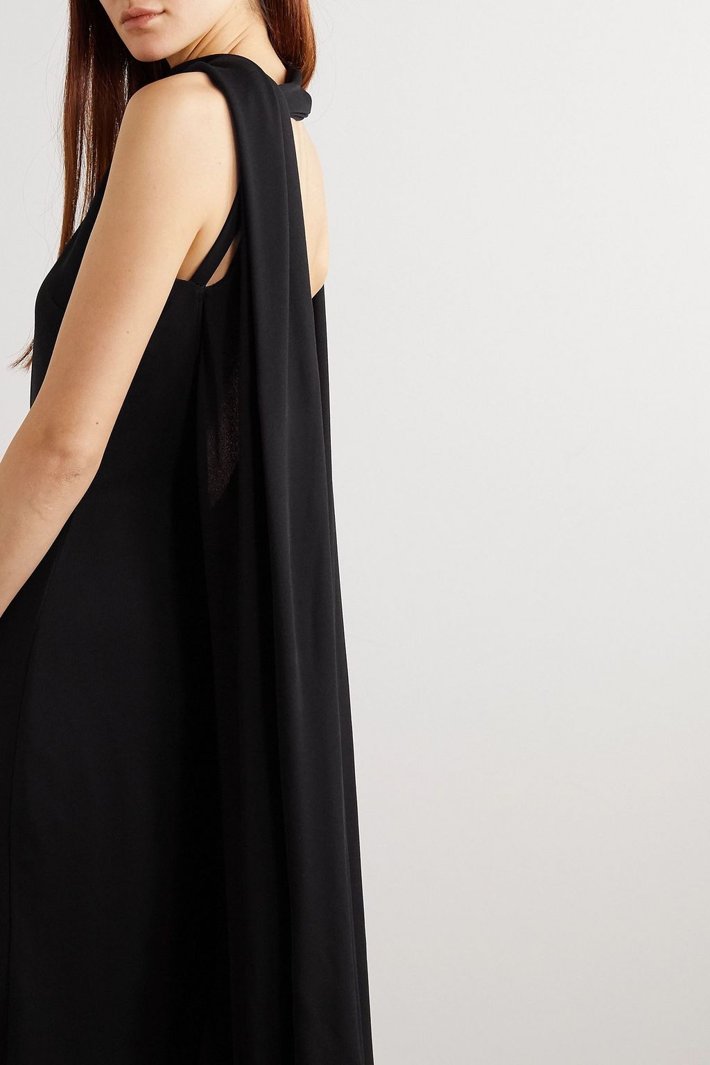 TOM FORD Open-back cape-effect jersey gown