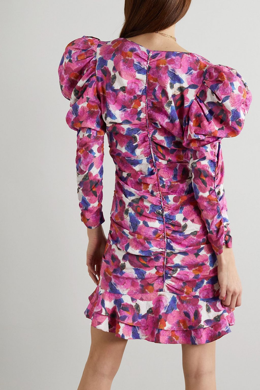 ISABEL MARANT Mireya ruffled floral-print crepe mini dress