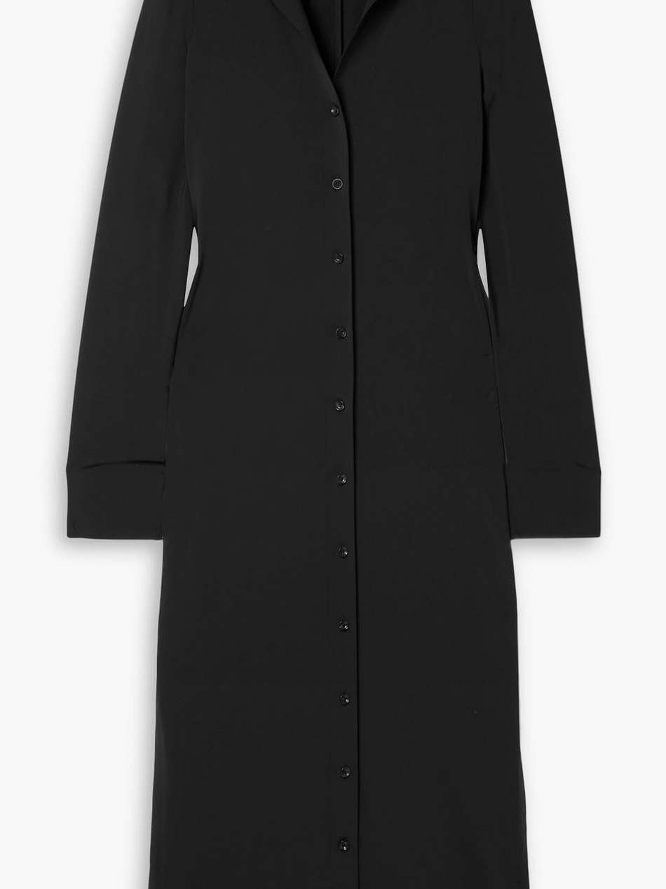 stretch-jersey midi shirt dress