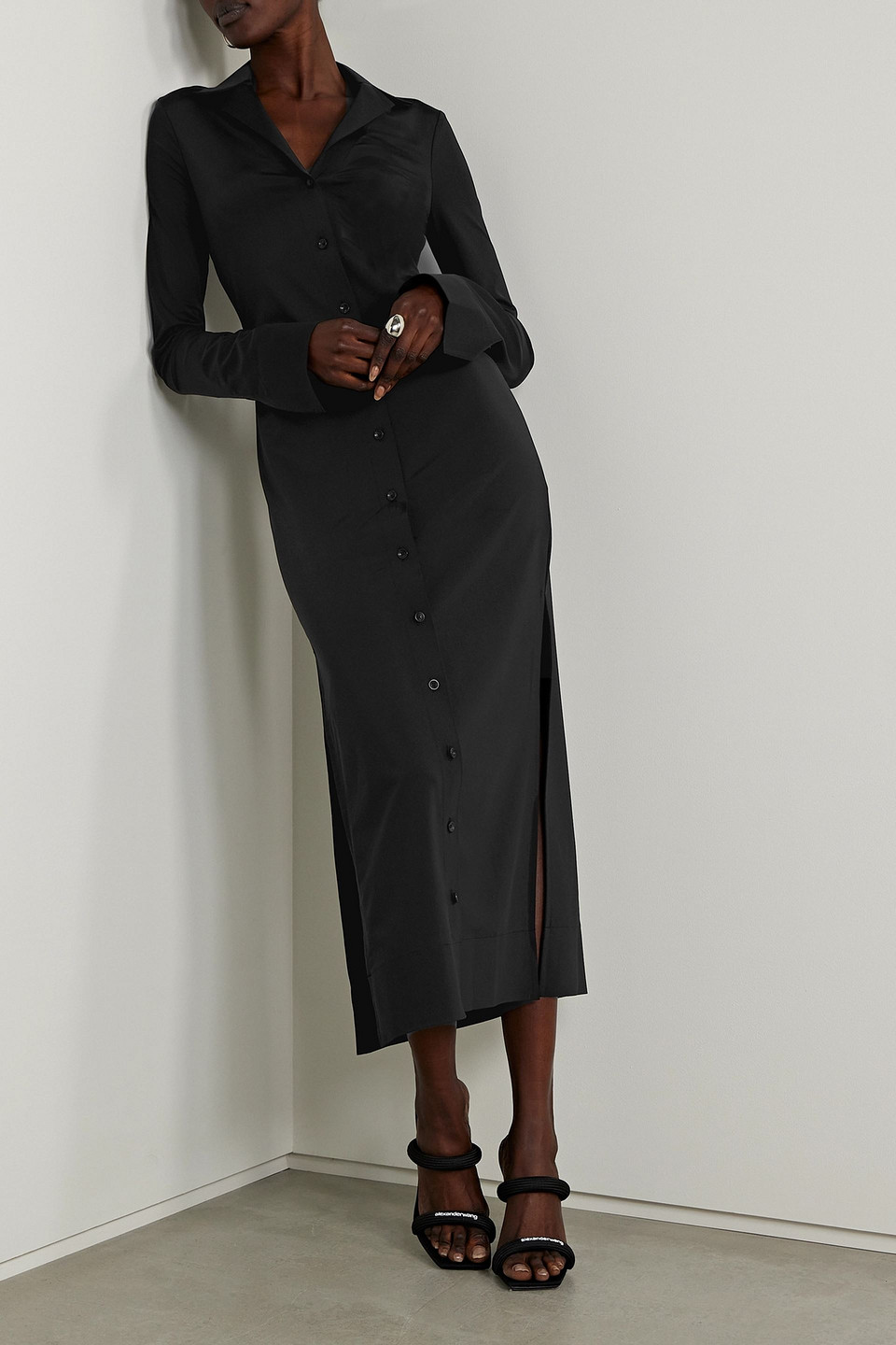 Alexander Wang Stretch-jersey midi shirt dress Smart Closet