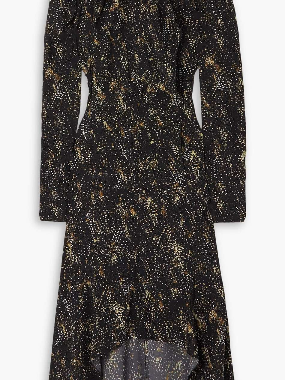 umaima printed silk-blend midi dress